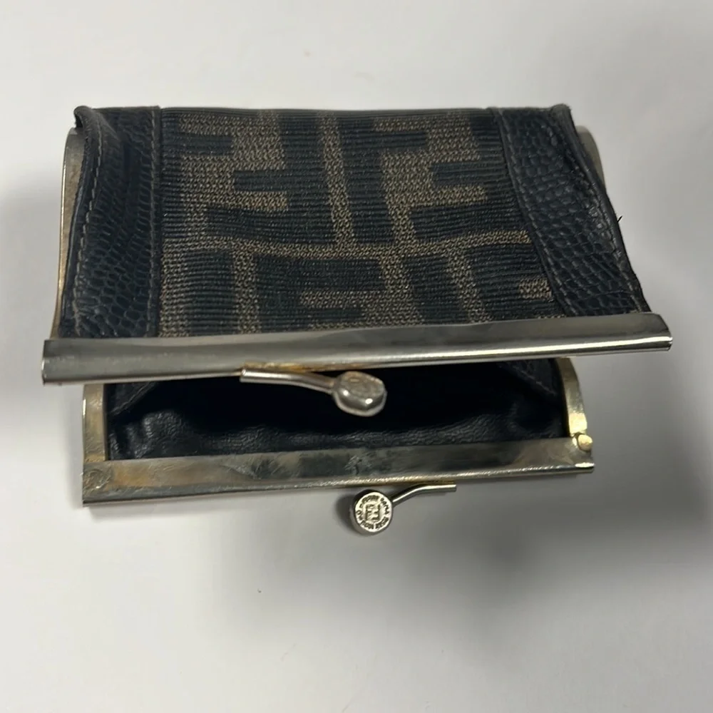 Fendi for Neiman Marcus Vintage Kisslock Wallet Change Purse